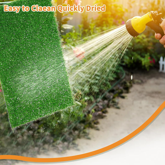 LOOBANI Dog Grass Pee Pads, Artificial Dog Grass Pads for Potty Tray, Fake Grass for Dogs to Pee On, Outdoor Indoor Pee Grass for Dog Potty(59*59 inch)
