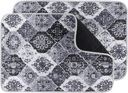 IEUUMLER Washable Pee Pads for Dogs, 2 Pack Reusable Pee Pads for Dogs Non-Slip Grip, Super Absorbent Waterproof Puppy Pads for Potty Training, Playpen, Crate, Whelping Box EU011 Black Grey, 36x24