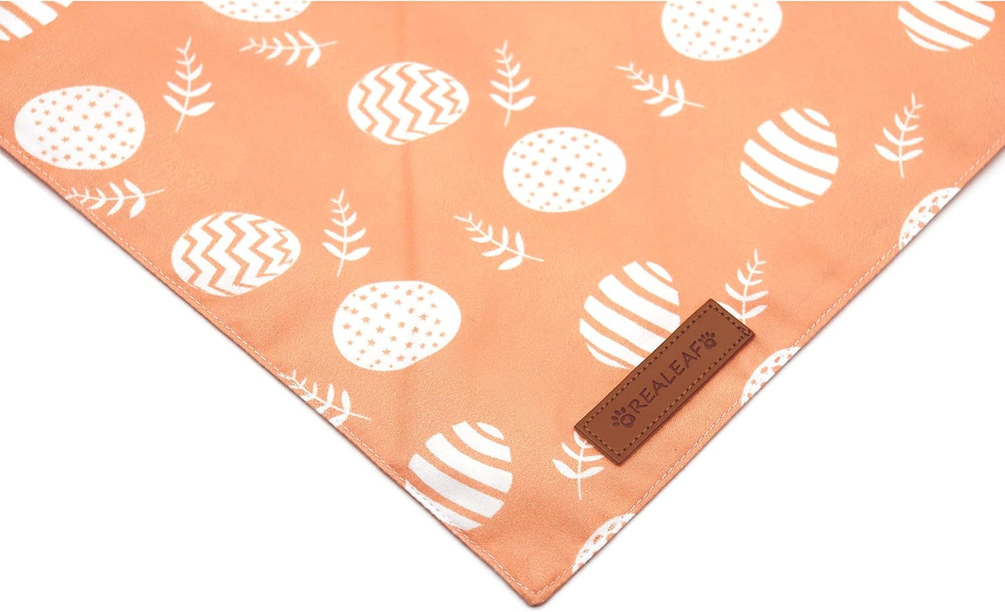 Realeaf Happy Easter Dog Bandanas 2 Pack, Reversible Pet Scarf for Boy and Girl, Premium Durable Fabric, Holiday Bandana for Small Medium Large and Extra Large Dogs (Large)