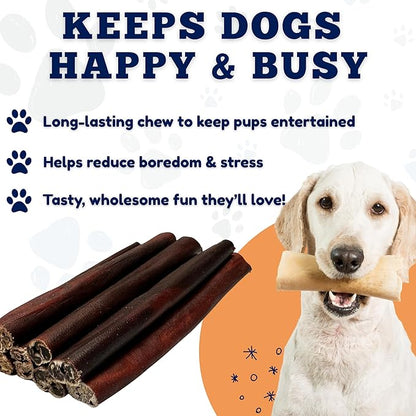 Amazing Dog Treats 12 Inch Collagen Stick - (10 Count)- Collagen Sticks for Dogs - No Hide Dog Bones