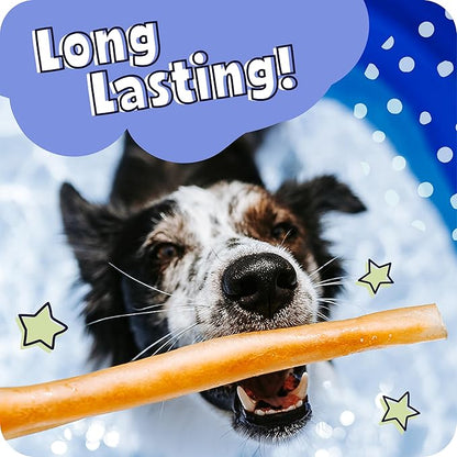 Pawstruck Natural Large Collagen Stick Springs for Dogs - Vet-Approved Long Lasting Alternative to Traditional Rawhide & Bully Sticks with Glucosamine & Chondroitin - 4 Pack - Packaging May Vary