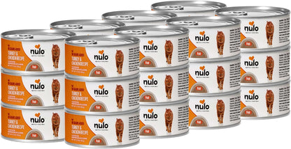 Nulo Turkey & Chicken Recipe Pate Wet Canned Cat Food, 5.5 Ounce (Pack of 24)