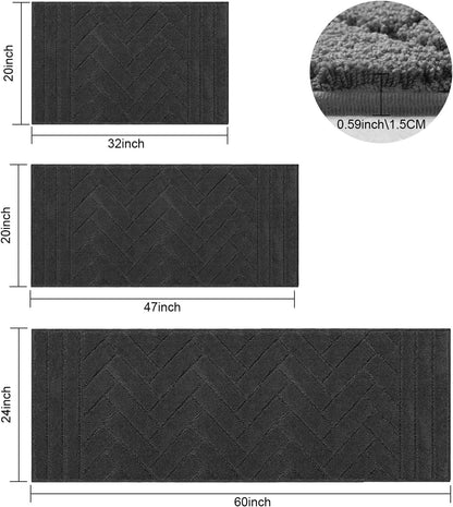 Tindbea Dog Mat for Muddy Paws,Absorbs Moisture Dirt Non-Slip Washable Mud Mat for Dogs,Soft Rubber Backing Front Inside Pet Rug for Entryway, Mud Dog Paws, Patio(24"x59",Charcoal)