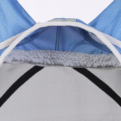 Harrison Howard CareMaster Pro Luminous Horse Fly Mask Large Eye Space Standard with Ears UV Protection for Horse Royal Blue Full Size