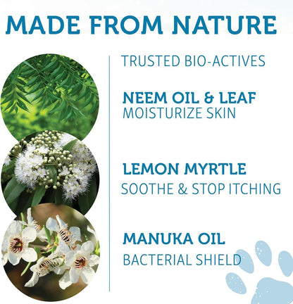 The Natural Dog Shampoo Bar Soap for Itchy Skin Relief - 3.5oz 100g - Dog Soap for Sensitive Skin with Manuka and Neem Oil to Ease Allergies and Itching