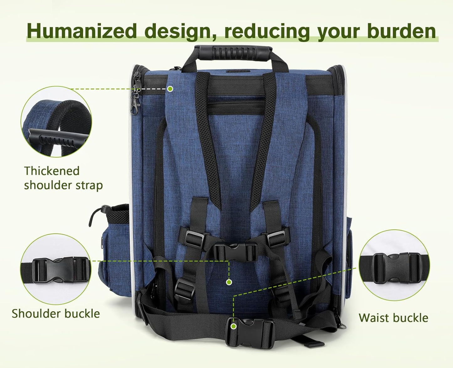 Pecute Pet Carrier Backpack, Cat Backpack Carrier, Expandable with Breathable Mesh for Small Dogs Cats Puppies, Dog Backpack Carrier for Hiking Travel Camping Outdoor, Hold Pets Up to 17 Lbs - Pawvie