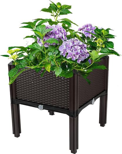 Planter for Outdoor Plants with Legs Raised Garden Bed Planter Box Elevated Garden Boxes Plant pots Perfect for Garden Patio Balcony Deck to Planting Flowers Vegetables Tomato and Herbs
