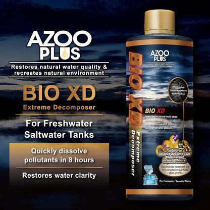 AZOOPLUS BIO XD Extreme Decomposer Nitrifying Bacteria for Freshwater and Saltwater Fish Tank 8.45 Ounces