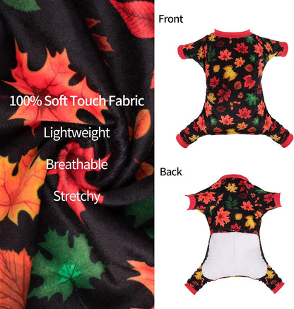 CuteBone Dog Halloween Pajamas Puppy Onesies Small Dogs Soft Pjs Coat Cat Apparel Comfy Pet Christmas Clothes Outfit Doggie Bodysuit P265L