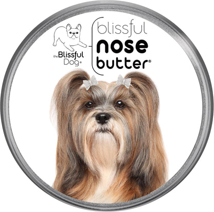 The Blissful Dog Lhasa Apso Nose Butter for Dry, Cracked Skin, Lick-Safe Dog Nose Balm with Moisturizing Shea Butter, Almond, Olive, and Essential Oils, Pet Supplies, Uncented, 2 oz.