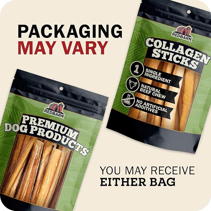 Beef Collagen Sticks for Dogs, Long Lasting Collagen Chews for Dogs. Bully Sticks Alternative High Protein Dental Treats w/Natural Collagen for Dogs Supports Joint, Skin & Coat Health