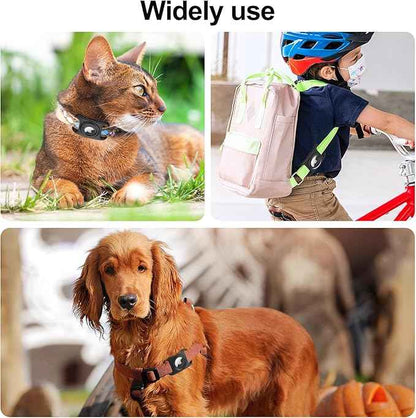 Dog Airtag Holder, Waterproof Airtag Holder for Dog Collar, Fit Most of Collar Widths, Silicone Full Body Covered Anti-Lost Protective Air Tag Case, Ease of Installation, 1 Pack Black