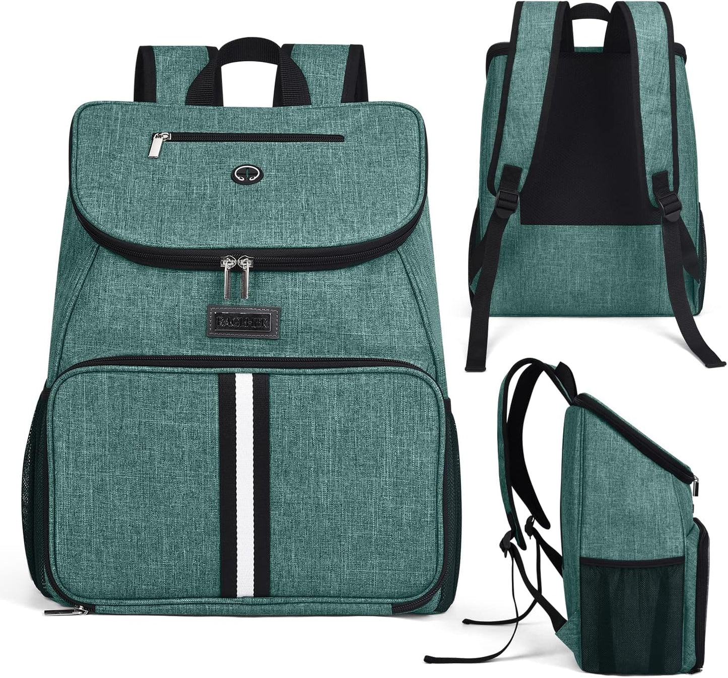 BAGLHER丨Dog Travel Bag, Airline Approved Pet Supplies Backpack, Dog Travel Backpack Accessories Set with 2 Silicone Collapsible Bowls and 2 Food Baskets. Green - Pawvie