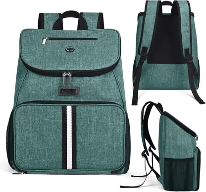 BAGLHER丨Dog Travel Bag, Airline Approved Pet Supplies Backpack, Dog Travel Backpack Accessories Set with 2 Silicone Collapsible Bowls and 2 Food Baskets. Green - Pawvie