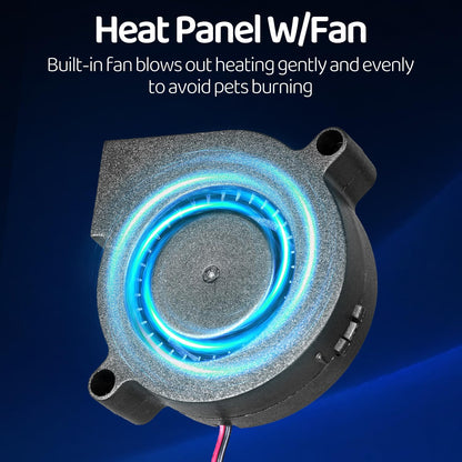 Oiibo Reptile Heating Panel Temperature Adjustable Heat Panel Fan for Terrariums, Energy Efficient & Non-Light Heater for Reptiles, Snakes, Lizards, and Amphibians, Safe & Durable