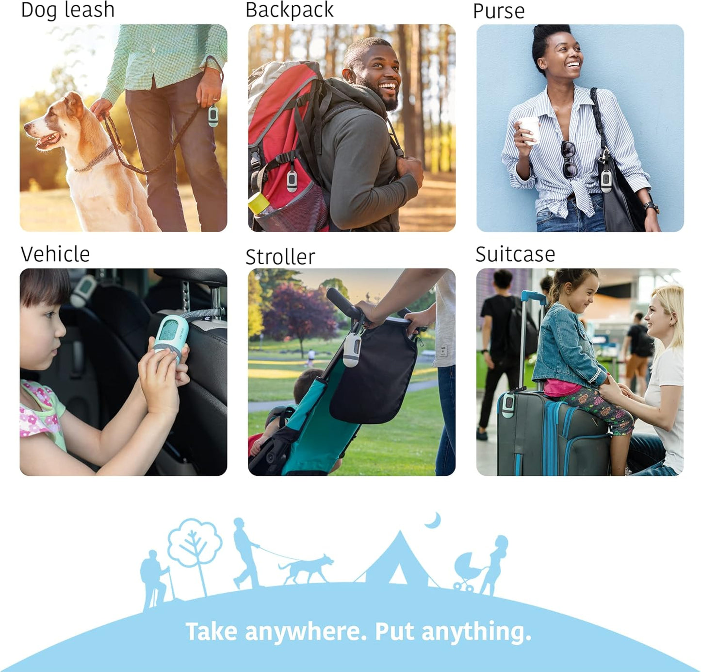 SVD.PET [2-Pack] Retractable Waste Bag Dispensers Gift Set, 2 Pet Waste Bag Holders with 60 large Waste Bags, Dog Walking Accessory Gift Value Pack (Black & Columbia Blue)