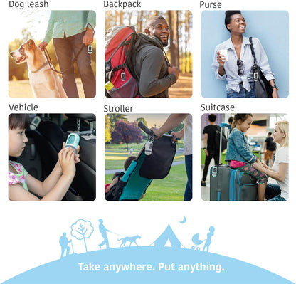 SVD.PET Dog Poop Bag Dispenser, Retractable Waste Bag Fits Any Dog Leash, Drop-Proof Poop Bag Holder, Doggy Walking Accessory (Pearl White)