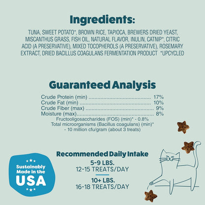 Shameless Pets Crunchy Cat Treats - Catnip Treats for Cats with Digestive Support, Kitten Treats with Real Ingredients, Natural & Healthy Flavored Feline Snacks - Fintastic Catnip, 1-Pk