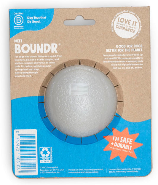 WEST PAW Boundr Ball Dog Fetch Toy – Bouncing Toys for Dogs, Fetch, Catch, Chewing, Play – Floatable, Recyclable Balls – Large Glow in The Dark