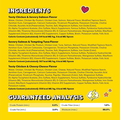 Temptations Lickable Spoons Adult Wet Cat Treat, 24 Spoons, Variety Pack