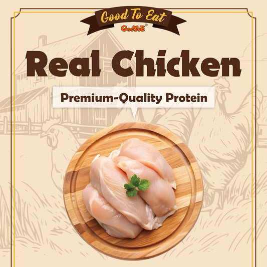 Gootoe Chicken Breast Strips 1 lb, Dog Treats, All Natural, Grain-Free, High-Protein, Healthy & Easily Digestible, Soft Texture