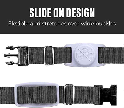 Pup Culture AirTag Dog Collar Holder, Extra-Durable, Lightweight, and Protective AirTag Case for Dog Collar -Track Your Pet Using an Apple AirTag - Dog Collar AirTag Holder- Lavender 1.5 Inch Collar