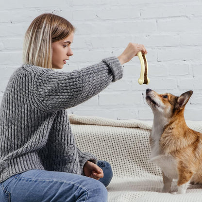 Sosation 6 Pcs Dog Toys for Aggressive Chewers Nylon Beef Flavor Bones Tough Puppy Teething Toys Puppy Chew Bones for Large Medium Small Breed Dogs Puppies Pets Chew Toys(Large)