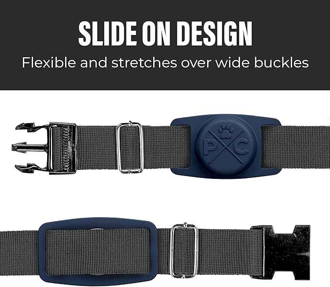 Pup Culture AirTag Dog Collar Holder, Extra-Durable, Lightweight, and Protective AirTag Case for Dog Collar