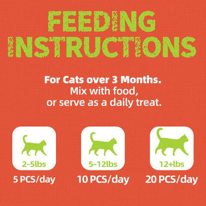 Just Try 16 OZ Carrot Cat Treats for Indoor Cats, Vitamin-Rich Natural Chicken Flavor Healthy Cat Snacks Training Biscuits Eye Health & Skin Support for Cats