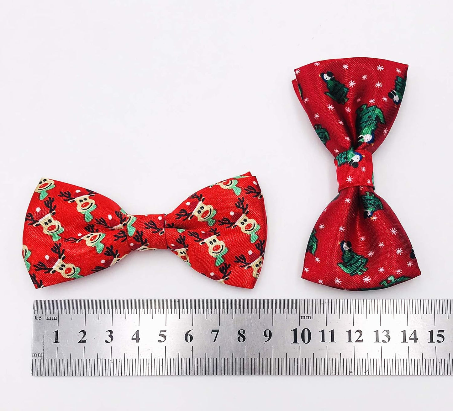 PET SHOW 10pcs/Pack 3.5 * 1.7" Christmas Small Dogs Collar Attachment Bow Ties Xmas Parties Puppies Cats Collar Charms Accessories Slides Bowties Assorted