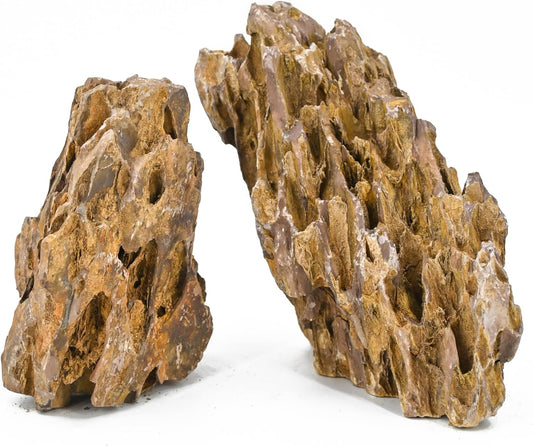 Natural Aquarium Rocks 5LB Dragon Stone Rock Decoration Aquascaping Stone for Aquariums Landscaping Model Fish Tanks Terrariums Vivariums-2-4 inches