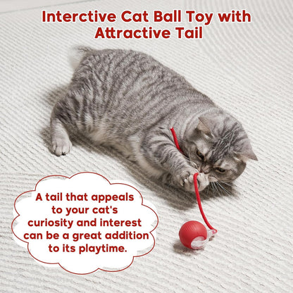 Interactive Cat Toy Dog Toy, Electric Automatic Rolling Moving Toys, Self Activated Play Smart Rolling Ball for Cats & Dogs, Chase Teaser Pet Ball for Bored Indoor Cats/Kittens/Dogs, Rechargeable
