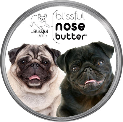 The Blissful Dog Pug Duo Unscented Nose Butter - Dog Nose Butter, 2 Ounce