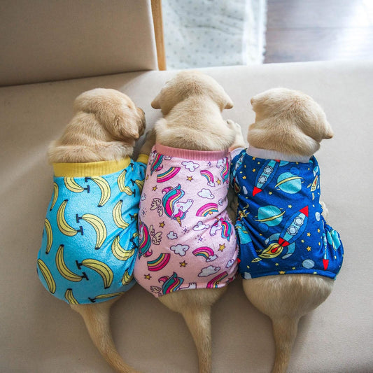 CuteBone Small Dogs Outfit Soft Puppy Onesies Pjs Dog Pajamas Pet Coat Cat Apparel Comfy Doggie Jumpsuit Bodysuit for All Seasons P67XS