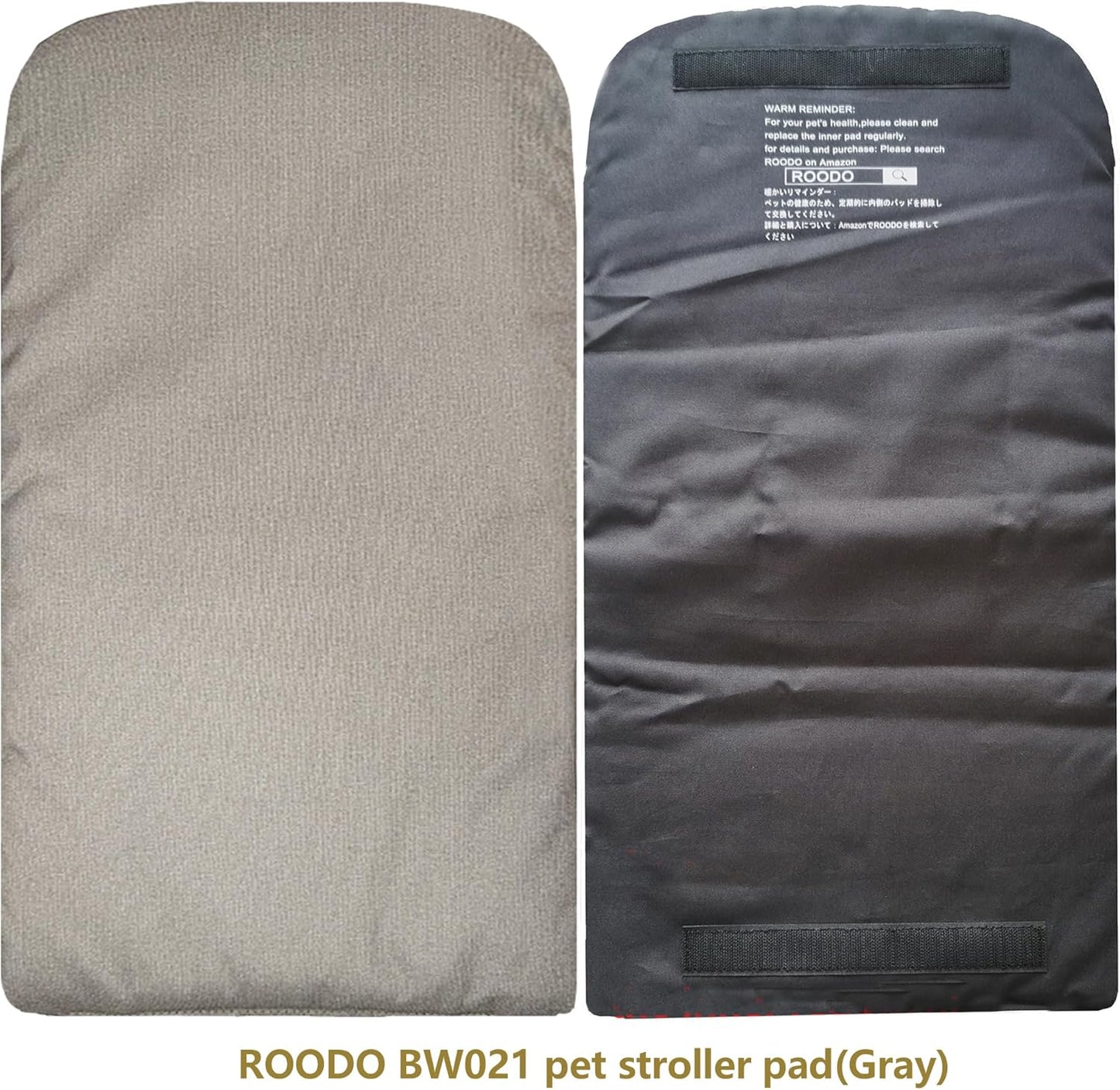 ROODO Pet Stroller Inner Pad for Exclusive Use,Original,Replaceable,Easy to Clean,Set of 3 pc(Gray) - Pawvie