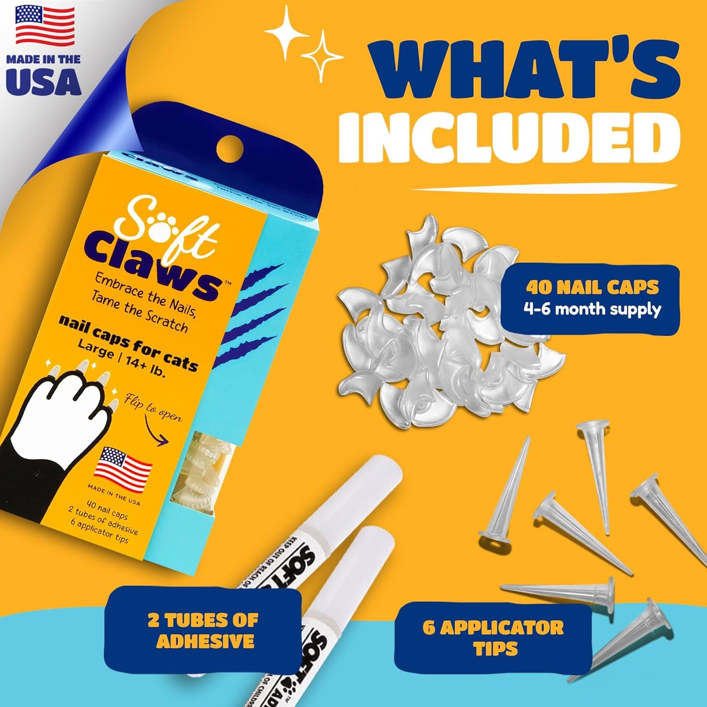 Soft Claws Feline Soft Claws Nail Caps Large Red