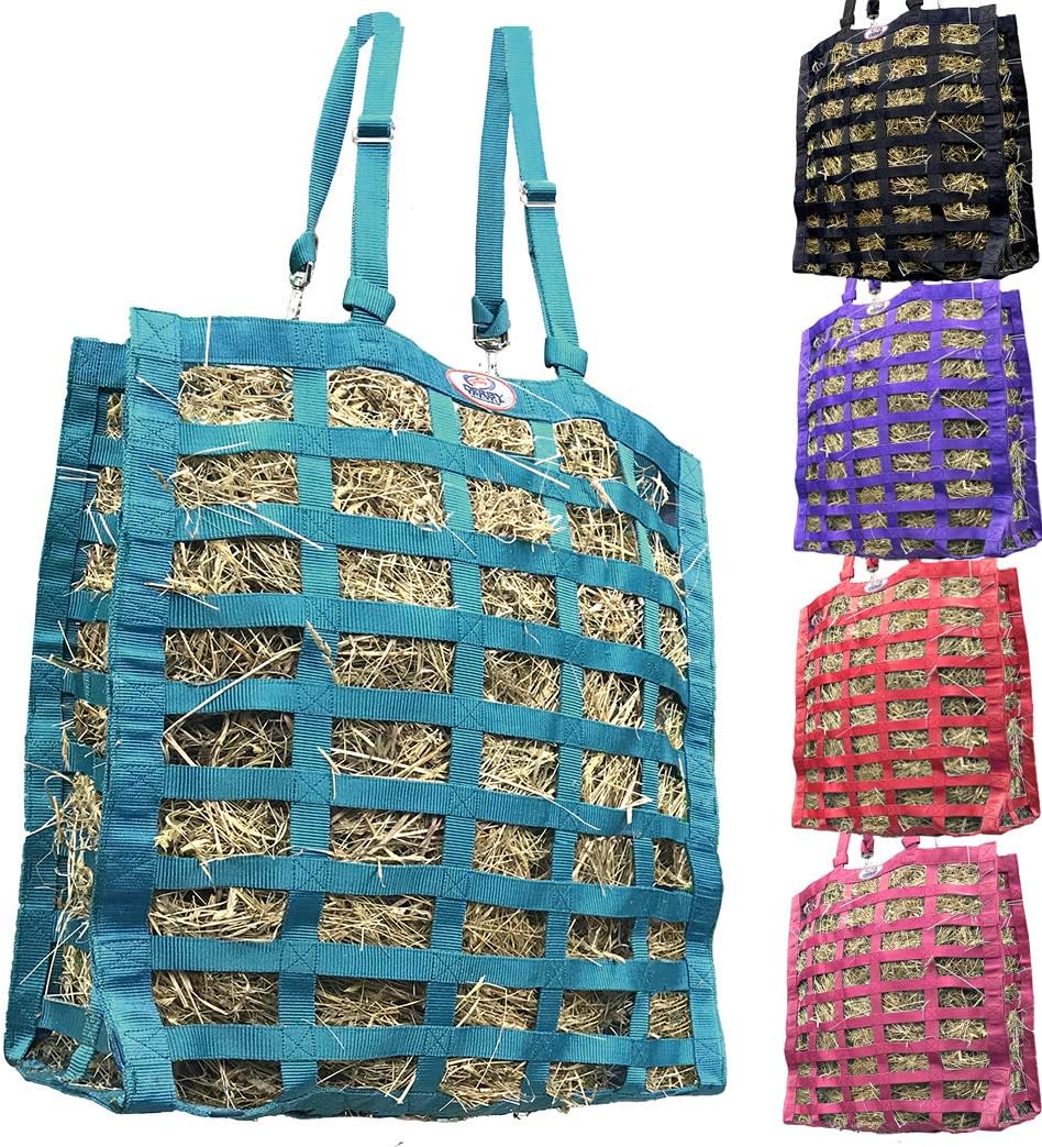 Derby Originals Supreme 4-Sided Slow Feed Hay Bag – Patented, 1-Year Warranty, 3.5" & 1.75" Openings