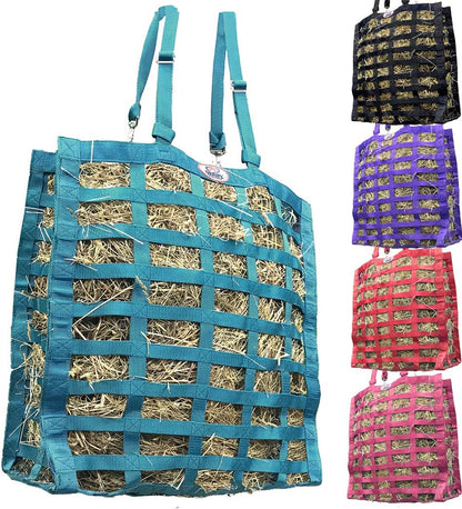 Derby Originals Supreme 4-Sided Slow Feed Hay Bag – Patented, 1-Year Warranty, 3.5" & 1.75" Openings