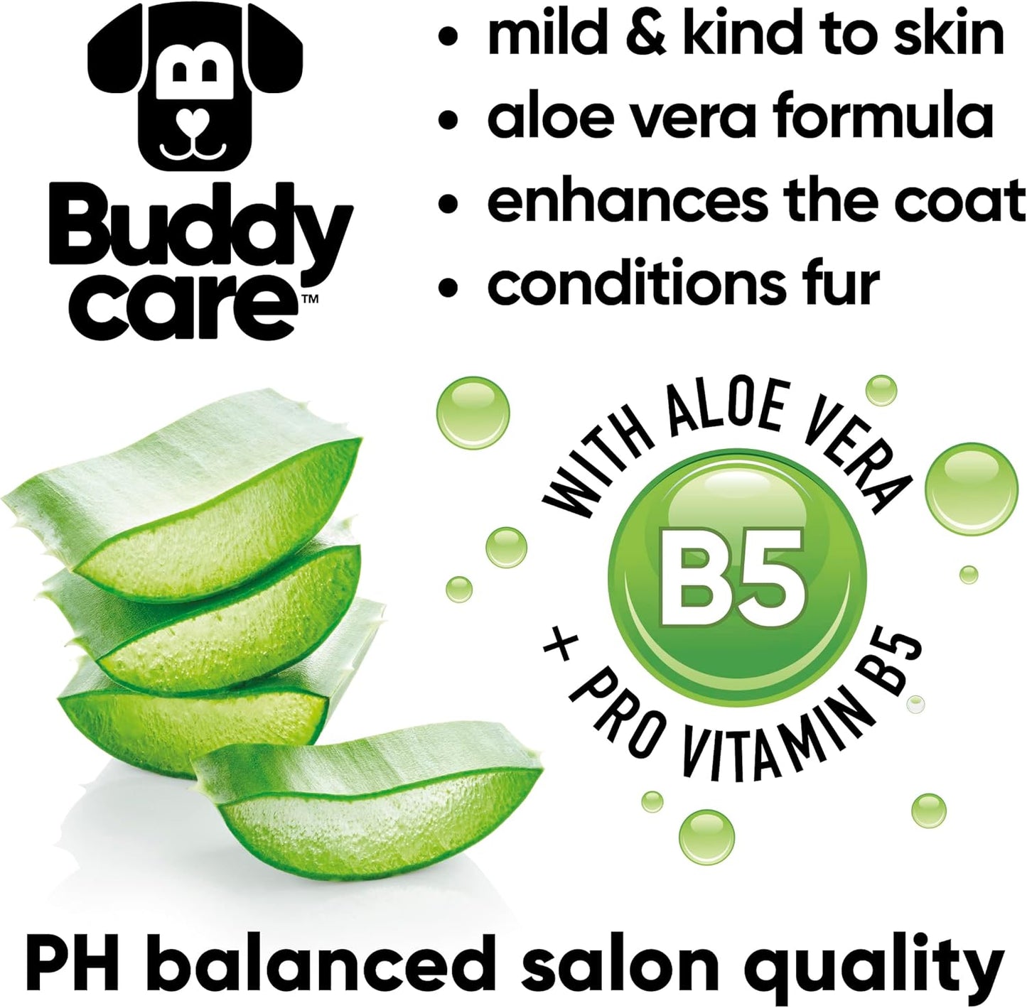 Tropical Dog Shampoo by Buddycare | Dry Skin & Itchy Skin Relief for Smelly Dogs | Deep Cleansing Shampoo for Dogs Puppy Sensitive Skin | Dog Shampoo & Conditioner | with Aloe & Vitamin B5 (16.90oz)