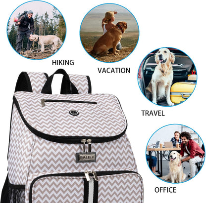 BAGLHER丨Dog Travel Bag, Airline Approved Pet Supplies Backpack, Dog Travel Backpack with 2 Silicone Collapsible Bowls and 2 Food Baskets - Pawvie
