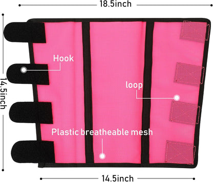 Jexine 12 Fly Boots for Horse Set of 12 Loose Breathable Mesh Horse Fly Sheets Protective Horse Leg Wraps Leggings for Preventing Flies and Mosquitoes Bites (Purple, Red, Pink)