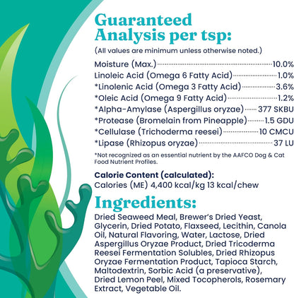 Solid Gold Cat & Dog Multivitamin Chews - Kelp, Omega 3 & Vitamins for Dental, Digestive, Immune, Skin & Coat Health - Multi Vitamin for Dogs & Cats - Sea Kelp Based Soft Chew for All Ages - 120ct