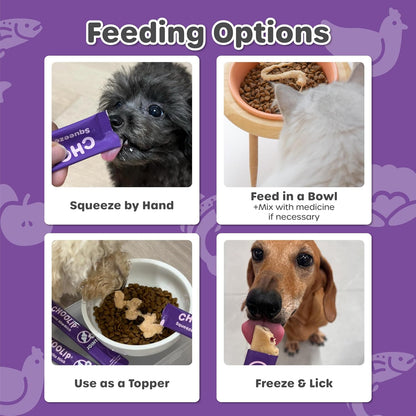 Squeeze Vita Stick Lickable Treats for Dogs & Cats. 7 Joint Support Sticks with Essential multivitamins. Soft and Tasty Paste for All Life Stages, Supporting Joints Health