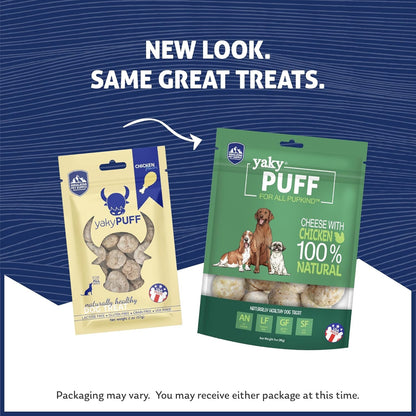 Himalayan Dog Chew Yak Cheese Treats, 100% Natural, Long Lasting, Gluten Free, Healthy & Safe, Lactose & Grain Free, Protein Rich, Chicken Flavor Flavor Crispy Puffed Treat, For All Breeds, 9.9 oz