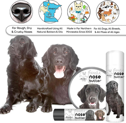 The Blissful Dog Flat-Coat Retriever Unscented Nose Butter - Dog Nose Butter, 4 Ounce
