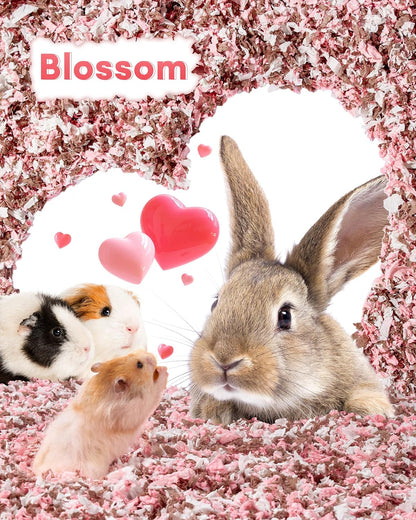 BUCATSTATE Hamster Bedding 15L, 99% Dust-Free Guinea Pig Paper Bedding Odor Control Paper Bedding, Cozy Small Animal Bedding for Rabbit Rat Syrian Dwarf Hamsters Gerbils (Blossom)