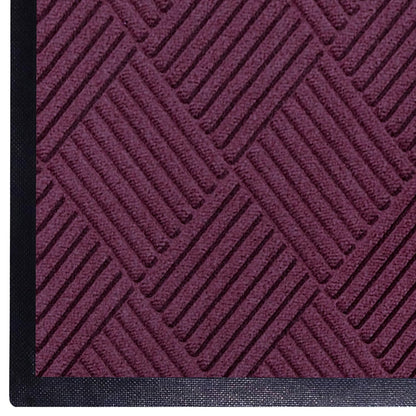 M+A Matting WaterHog Diamond | Commercial-Grade Entrance Mat with Rubber Border – Indoor/Outdoor, Quick Drying, Stain Resistant Door Mat (Bordeaux, 6' x 8')