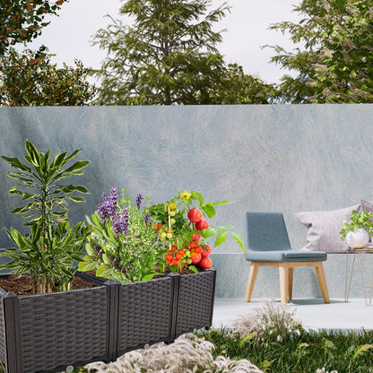 Raised Garden Bed Planter for Outdoor Plants Planter Box Elevated Garden Boxes Deepened Plant pots Perfect for Garden Patio Balcony Deck to Planting Flowers Vegetables Tomato and Herbs