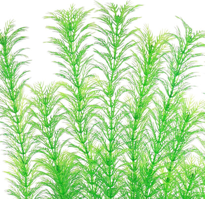 Aquarium Plastic Plants Large, Artificial Plastic Long Fish Tank Plants Decoration Ornaments Safe for All Fish 21 Inches Tall (J67 Grenn)
