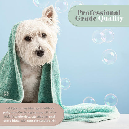 Begley's Pet Detangling Spray - Premium Essential Oil Scented Detangler Spray for Dogs, Puppies & Cats - Dog Leave in Conditioner Spray - Dematting Spray for Dogs & Pets - 16 oz, Lavender